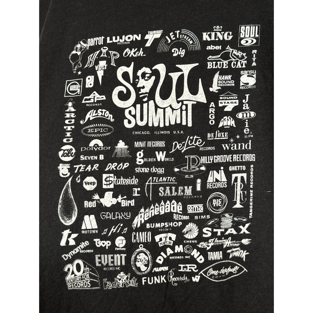 Soul Summit Chicago Record Labels Graphic T Shirt Funk Soul XL - Picture 2 of 4